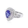 Image 2 : 14KT White Gold 2.35 ctw Tanzanite and Diamond Ring