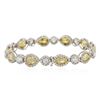 Image 2 : Platinum EGL USA Certified 14.88 ctw Fancy Yellow Diamond Bracelet