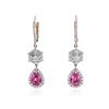 Image 1 : 18KT White Gold 1.74 ctw Sapphire and Diamond Earrings