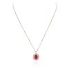 Image 1 : 14KT Rose Gold 2.25 ctw Tourmaline and Diamond Pendant With Chain
