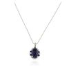 Image 2 : 14KT White Gold 15.20 ctw Tanzanite, Sapphire and Diamond Pendant With Chain