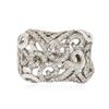 Image 1 : 14KT White Gold 0.68 ctw Diamond Ring