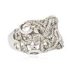 Image 2 : 14KT White Gold 0.68 ctw Diamond Ring