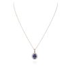 Image 1 : 14KT Yellow Gold 6.35 ctw Tanzanite and Diamond Pendant With Chain