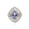 Image 1 : 14KT White Gold 2.84 ctw Tanzanite and Diamond Ring