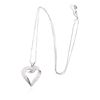 Image 1 : 14KT White Gold 0.50 ctw Diamond Heart Pendant With Chain