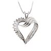 Image 2 : 14KT White Gold 0.50 ctw Diamond Heart Pendant With Chain