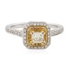 Image 1 : 18KT Two-Tone Gold 0.89 ctw Diamond Ring