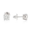 Image 2 : 14KT White Gold 1.54 ctw Diamond Stud Earrings