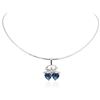 Image 1 : 14KT White Gold 6.00 ctw Topaz and Diamond Necklace