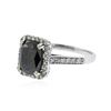 Image 2 : 14KT White Gold 3.47 ctw Black Diamond Ring