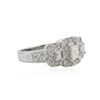 Image 2 : 18KT White Gold 0.88 ctw Diamond Ring