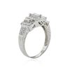 Image 3 : 18KT White Gold 0.88 ctw Diamond Ring