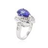Image 3 : 14KT White Gold 4.58 ctw Tanzanite and Diamond Ring