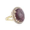 Image 2 : SILVER 17.00 ctw Ruby and White Sapphire Ring