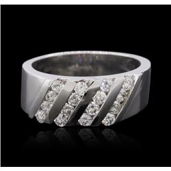 14KT White Gold 0.86 ctw Diamond Ring