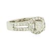 Image 2 : 14KT White Gold 1.20 ctw Diamond Ring