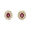 Image 1 : 14KT Yellow Gold 2.07 ctw Ruby and Diamond Earrings