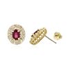 Image 2 : 14KT Yellow Gold 2.07 ctw Ruby and Diamond Earrings