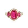 Image 1 : 14KT Yellow Gold 4.42 ctw Ruby and Diamond Ring