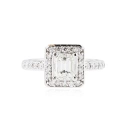 14KT White Gold EGL USA Certified 1.36 ctw Diamond Ring