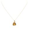 Image 1 : 10KT Yellow Gold 3.25 ctw Yellow Topaz and Diamond Pendant With Chain