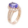 Image 3 : 14KT Rose Gold 2.92 ctw Tanzanite and Diamond Ring
