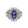 Image 1 : 14KT White Gold 3.31 ctw Tanzanite and Diamond Ring