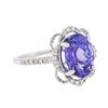 Image 2 : 14KT White Gold 3.09 ctw Tanzanite and Diamond Ring