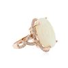 Image 2 : 14KT Rose Gold 12.94 ctw Opal and Diamond Ring