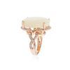 Image 3 : 14KT Rose Gold 12.94 ctw Opal and Diamond Ring