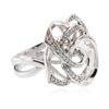 Image 2 : 14KT White Gold 0.35 ctw Diamond Ring