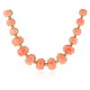 Image 2 : 14KT Yellow Gold 78.52 ctw Coral and Diamond Necklace