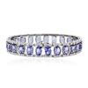 Image 2 : 14KT White Gold 22.50 ctw Tanzanite and Diamond Bracelet