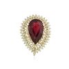 Image 1 : 14KT Yellow Gold 15.72 ctw Ruby and Diamond Ring