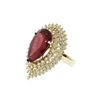 Image 2 : 14KT Yellow Gold 15.72 ctw Ruby and Diamond Ring