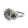 Image 2 : 14KT White Gold 4.39 ctw Black Diamond Ring