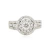 Image 1 : 14KT White Gold 1.35 ctw Diamond Ring