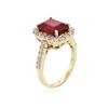 Image 3 : 14KT Yellow Gold 5.26 ctw Ruby and Diamond Ring