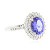 Image 2 : 14KT White Gold 1.92 ctw Tanzanite and Diamond Ring