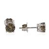 Image 2 : 14KT White Gold 1.22 ctw Fancy Brown Diamond Stud Earrings