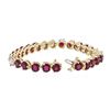 Image 3 : 14KT Yellow Gold 22.60 ctw Ruby and Diamond Bracelet