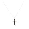Image 1 : 18KT White Gold 1.25 ctw Sapphire Cross Pendant With Chain