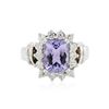 Image 1 : 14KT White Gold 2.38 ctw Tanzanite and Diamond Ring