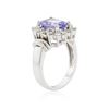 Image 3 : 14KT White Gold 2.38 ctw Tanzanite and Diamond Ring