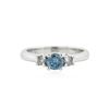 Image 1 : 14KT White Gold 0.71 ctw Blue Diamond Ring