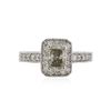 Image 1 : 14KT White Gold 1.34 ctw Fancy Green Diamond Ring