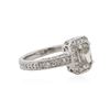 Image 2 : 14KT White Gold 1.34 ctw Fancy Green Diamond Ring