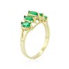 Image 3 : 14KT Yellow Gold 0.86 ctw Emerald Ring