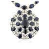 Image 2 : 14KT White Gold 85.76 ctw Sapphire and Diamond Necklace